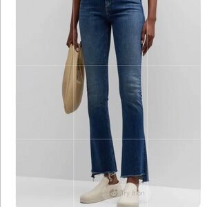 Mother Runway step fray women’s jeans waist, 25  flare cut high‎ waisted